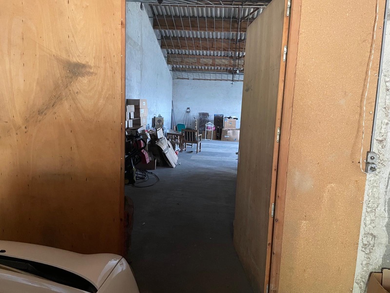 Entryway opening into the outbuilding's main room